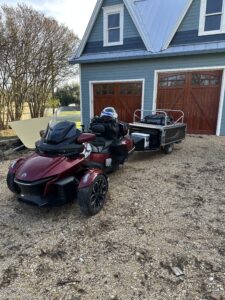 motorcyle and trailer