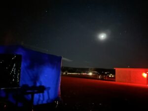 campsite at night